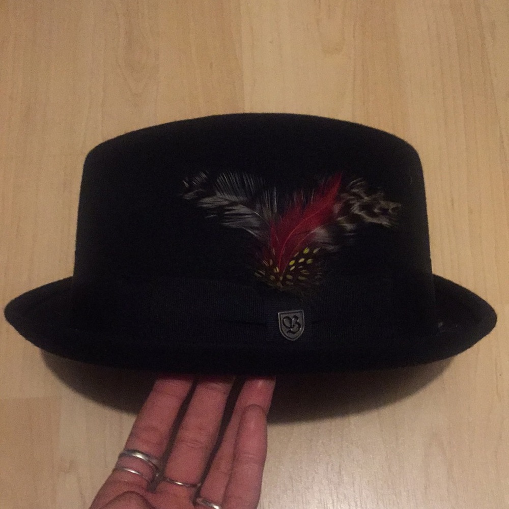 Brixton “Gain” fedora black M NWOT